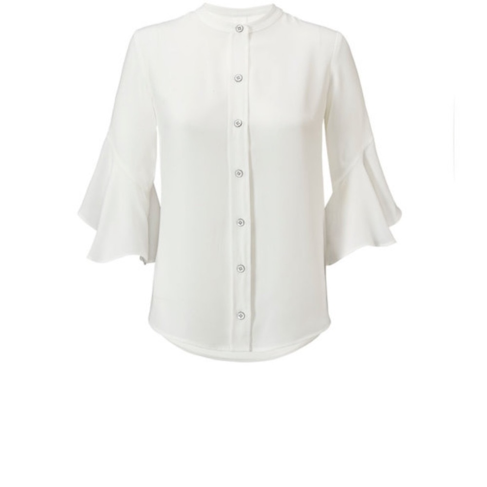 Lightweight blouse with flair sleeves